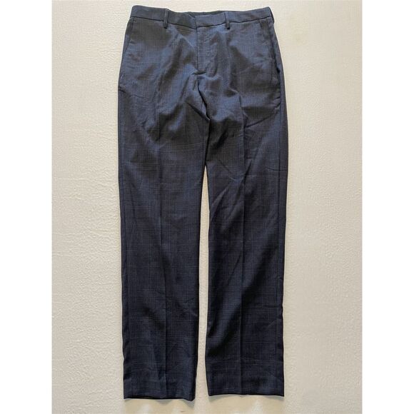 NWT J.CREW 30 x 30 Bowery Slim Four Season Wool Blend Gray Glen Plaid Pant AO720